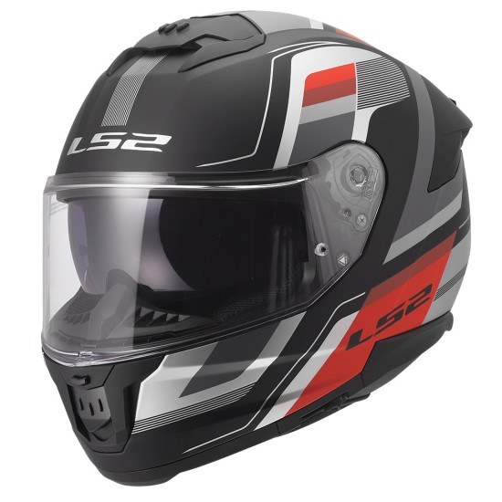 Casco integral LS2 FF808 Stream EVO II VINTAGE Matt Black Grey Red - Micasco.es - Tu tienda de cascos de moto
