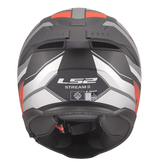 Casco integral LS2 FF808 Stream EVO II VINTAGE Matt Black Grey Red - Micasco.es - Tu tienda de cascos de moto