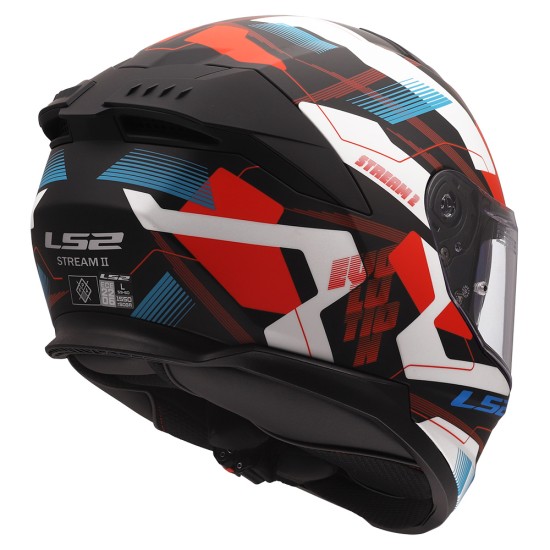 Casco integral LS2 FF808 Stream EVO II MIKA Matt White Blue Red - Micasco.es - Tu tienda de cascos de moto