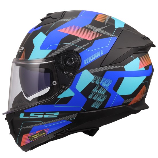 Casco integral LS2 FF808 Stream EVO II MIKA Matt Black Blue - Micasco.es - Tu tienda de cascos de moto