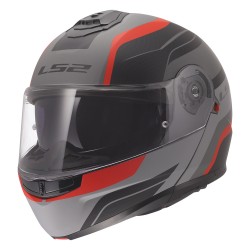 Casco modular LS2 FF908 Strobe II MONZA Matt Black Grey Red