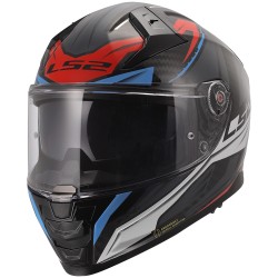 Casco integral LS2 FF811 VECTOR II Carbon SAVAGE Gloss White Blue Red