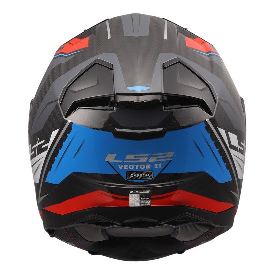 Casco integral LS2 FF811 VECTOR II Carbon SAVAGE Gloss White Blue Red - Micasco.es - Tu tienda de cascos de moto