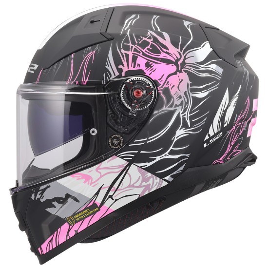 Casco integral LS2 FF811 DARFLO Matt Black Pink - Micasco.es - Tu tienda de cascos de moto