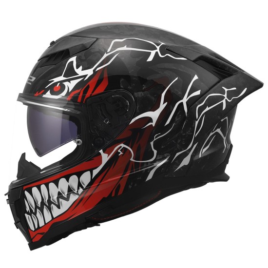 Casco integral LS2 FF807 DRAGON INCUBUS Gloss White Red - Micasco.es - Tu tienda de cascos de moto