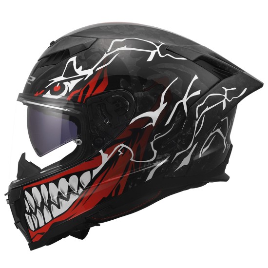Casco integral LS2 FF807 DRAGON INCUBUS Gloss White Red - Micasco.es - Tu tienda de cascos de moto