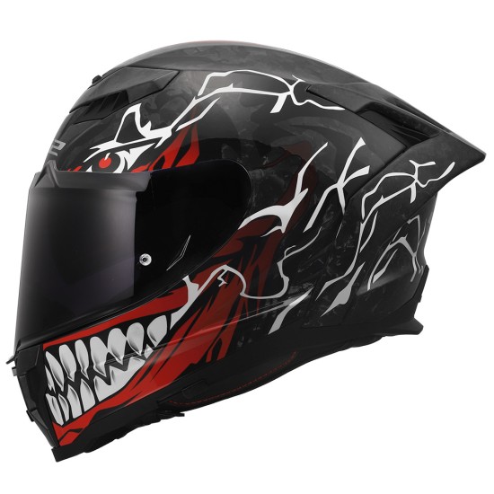 Casco integral LS2 FF807 DRAGON INCUBUS Gloss White Red - Micasco.es - Tu tienda de cascos de moto