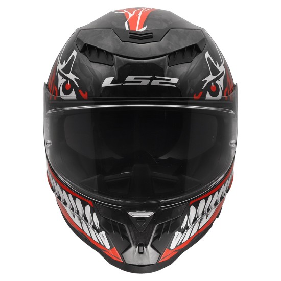 Casco integral LS2 FF807 DRAGON INCUBUS Gloss White Red - Micasco.es - Tu tienda de cascos de moto