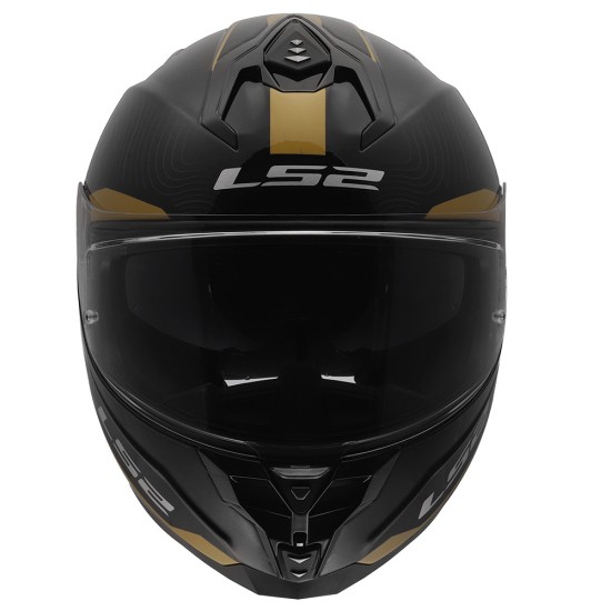 LS2 FF817 CHALLENGER II ESSENTIAL Gloss Black Gold - Micasco.es - Tu tienda de cascos de moto