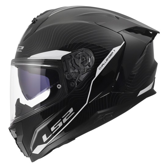 LS2 FF817 CHALLENGER II ESSENTIAL Gloss Black White - Micasco.es - Tu tienda de cascos de moto