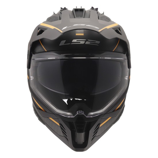 LS2 MX702 Pioneer II ATRON Matt Black Orange - Micasco.es - Tu tienda de cascos de moto