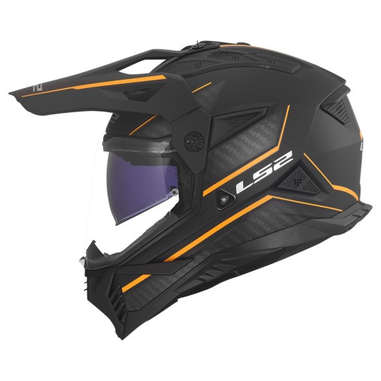 LS2 MX702 Pioneer II ATRON Matt Black Orange - Micasco.es - Tu tienda de cascos de moto