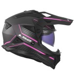 LS2 MX702 Pioneer II ATRON Matt Grey Pink - Micasco.es - Tu tienda de cascos de moto