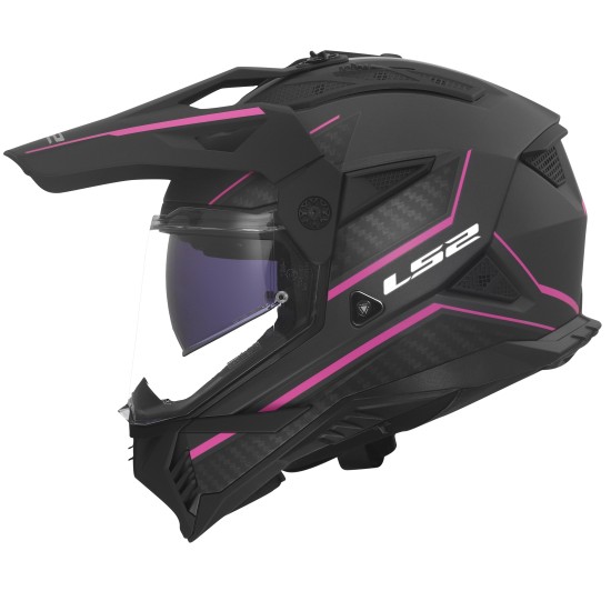 LS2 MX702 Pioneer II ATRON Matt Grey Pink - Micasco.es - Tu tienda de cascos de moto