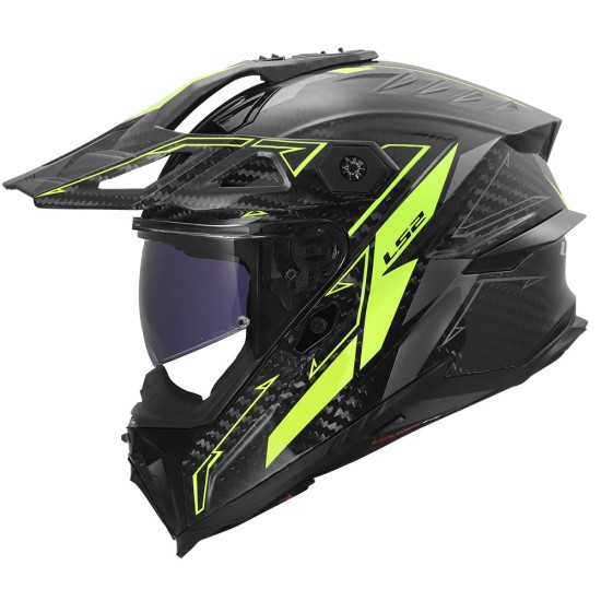 LS2 MX707 EXPLORER EVO CARBON Arrow Gloss HV Yellow - Micasco.es LS2 MX707 EXPLORER EVO CARBON Arrow Gloss HV Yellow - Micasco.es - Tu tienda de cascos de moto