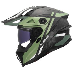 LS2 MX707 EXPLORER EVO CARBON Zelior Matt Green LS2 MX707 EXPLORER EVO CARBON Zelior Matt Green