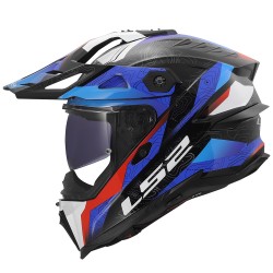 LS2 MX707 EXPLORER EVO Nivra Gloss White Blue Red LS2 MX707 EXPLORER EVO Nivra Gloss White Blue Red