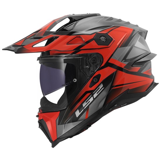 LS2 MX707 EXPLORER EVO Talux Gloss Red - Micasco.es - Tu tienda de cascos de moto