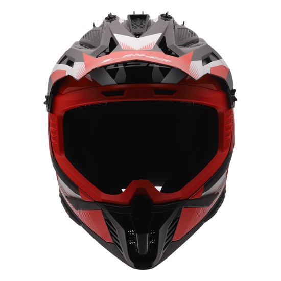 LS2 MX708 FAST II FORT Gloss Black Red - Micasco.es - Tu tienda de cascos de moto