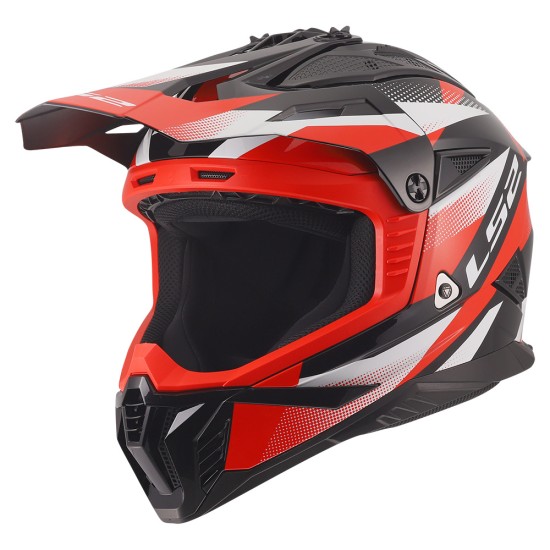 LS2 MX708 FAST II FORT Gloss Black Red - Micasco.es - Tu tienda de cascos de moto