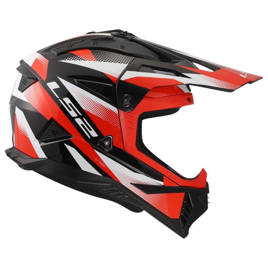 LS2 MX708 FAST II FORT Gloss Black Red - Micasco.es - Tu tienda de cascos de moto