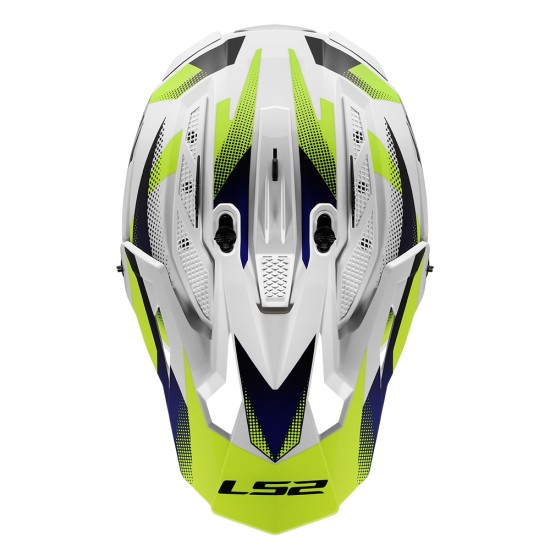 LS2 MX708 FAST II FORT Gloss White HV Yellow - Micasco.es - Tu tienda de cascos de moto