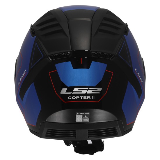Casco jet LS2 OF600 Copter II Tango Gloss Black Blue Red - Micasco.es - Tu tienda de cascos de moto