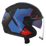 Casco jet LS2 OF600 Copter II Tango Gloss Black Blue Red - Micasco.es - Tu tienda de cascos de moto
