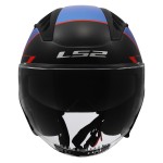 Casco jet LS2 OF600 Copter II Tango Gloss Black Blue Red - Micasco.es - Tu tienda de cascos de moto