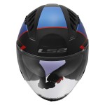 Casco jet LS2 OF600 Copter II Tango Gloss Black Blue Red - Micasco.es - Tu tienda de cascos de moto