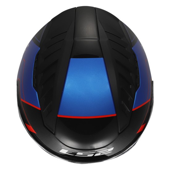 Casco jet LS2 OF600 Copter II Tango Gloss Black Blue Red - Micasco.es - Tu tienda de cascos de moto