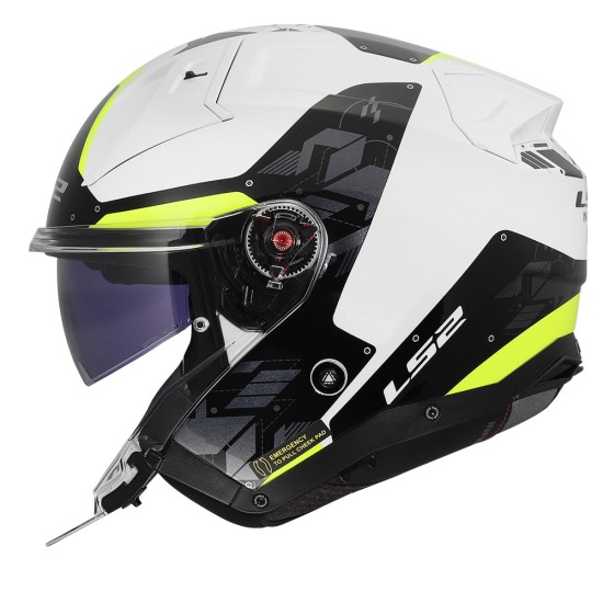 LS2 OF603 INFINITY II Nightline Gloss HV Yellow - Micasco.es - Tu tienda de cascos de moto
