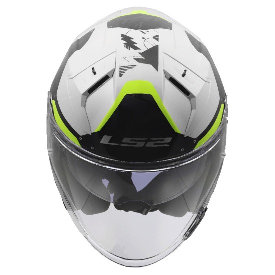 LS2 OF603 INFINITY II Nightline Gloss HV Yellow - Micasco.es - Tu tienda de cascos de moto