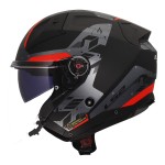 LS2 OF603 INFINITY II Nightline Matt Grey Red - Micasco.es - Tu tienda de cascos de moto