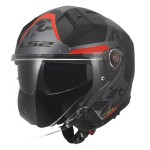 LS2 OF603 INFINITY II Nightline Matt Grey Red - Micasco.es - Tu tienda de cascos de moto