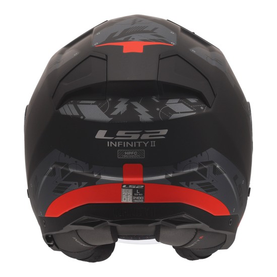 LS2 OF603 INFINITY II Nightline Matt Grey Red - Micasco.es - Tu tienda de cascos de moto