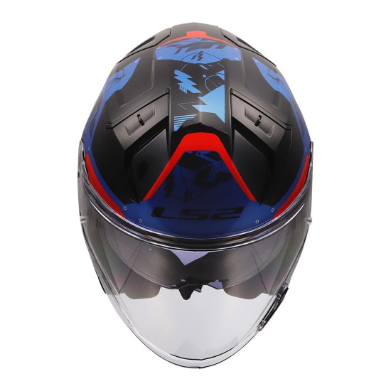 LS2 OF603 INFINITY II Nightline Gloss Blue Red - Micasco.es - Tu tienda de cascos de moto