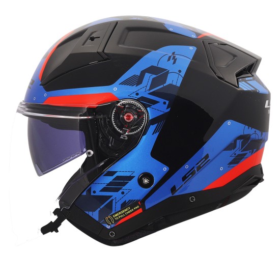 LS2 OF603 INFINITY II Nightline Gloss Blue Red - Micasco.es - Tu tienda de cascos de moto
