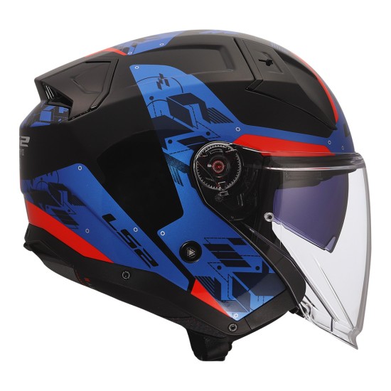LS2 OF603 INFINITY II Nightline Gloss Blue Red - Micasco.es - Tu tienda de cascos de moto
