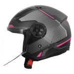Casco jet LS2 OF616 Airflow II SOLAR Matt Grey Pink - Micasco.es - Tu tienda de cascos de moto
