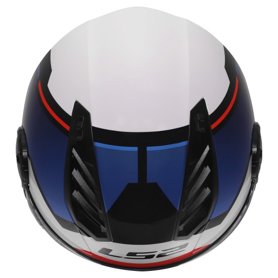 Casco jet LS2 OF616 Airflow II SOLAR Gloss White Blue Red - Micasco.es - Tu tienda de cascos de moto
