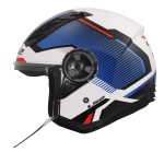 Casco jet LS2 OF616 Airflow II SOLAR Gloss White Blue Red - Micasco.es - Tu tienda de cascos de moto