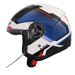 Casco jet LS2 OF616 Airflow II SOLAR Gloss White Blue Red - Micasco.es - Tu tienda de cascos de moto
