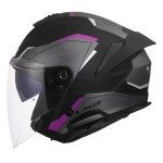 Casco LS2 OF618 VERSO II AIR Matt Black Purple - Micasco.es - Tu tienda de cascos de moto