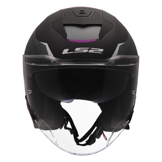 Casco LS2 OF618 VERSO II AIR Matt Black Purple - Micasco.es - Tu tienda de cascos de moto