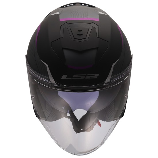 Casco LS2 OF618 VERSO II AIR Matt Black Purple - Micasco.es - Tu tienda de cascos de moto