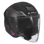 Casco LS2 OF618 VERSO II AIR Matt Black Purple - Micasco.es - Tu tienda de cascos de moto