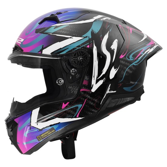 LS2 GP DRIFT Gloss Blue Purple - Micasco.es - Tu tienda de cascos de moto