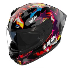 NOLAN N60-6 SPORT CHICANE Nero / Multicolore viola 369 NOLAN N60-6 SPORT CHICANE Nero / Multicolore viola 369