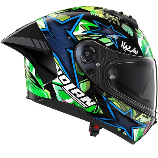 NOLAN N60-6 SPORT CHICANE Nero / Multicolore verde 370 NOLAN N60-6 SPORT CHICANE Nero / Multicolore verde 370